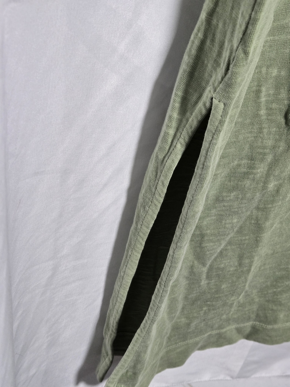 Old Navy Green Solid T-Shirt Dress Crew Neck Short Sleeve Knit Cotton Midi XL - Picture 4 of 6